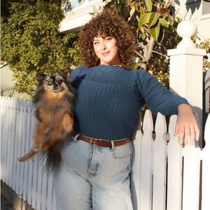 Curator SF Ivy sweater in peacock blue xs/s